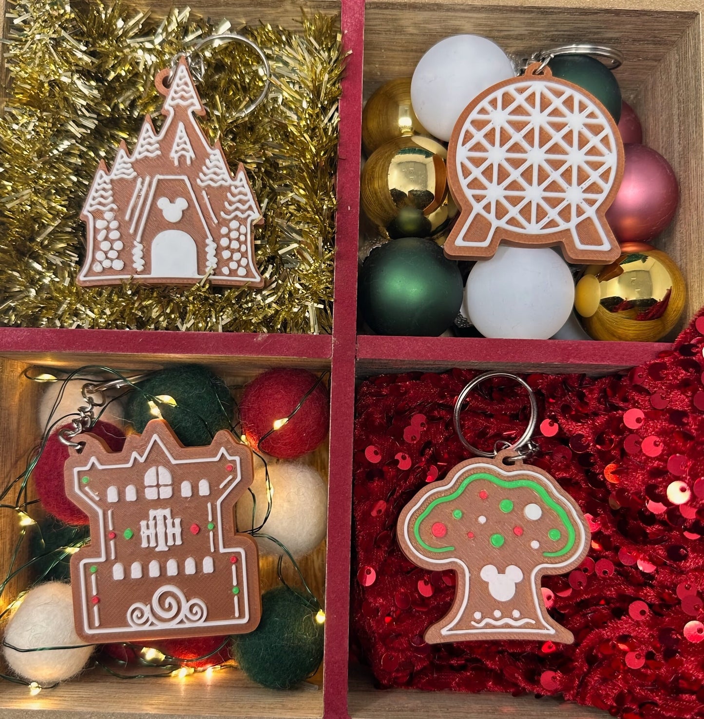 Gingerbread Disney Parks Keychains