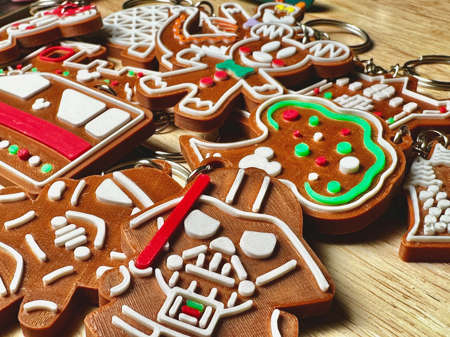 Gingerbread Disney Transportation Keychains