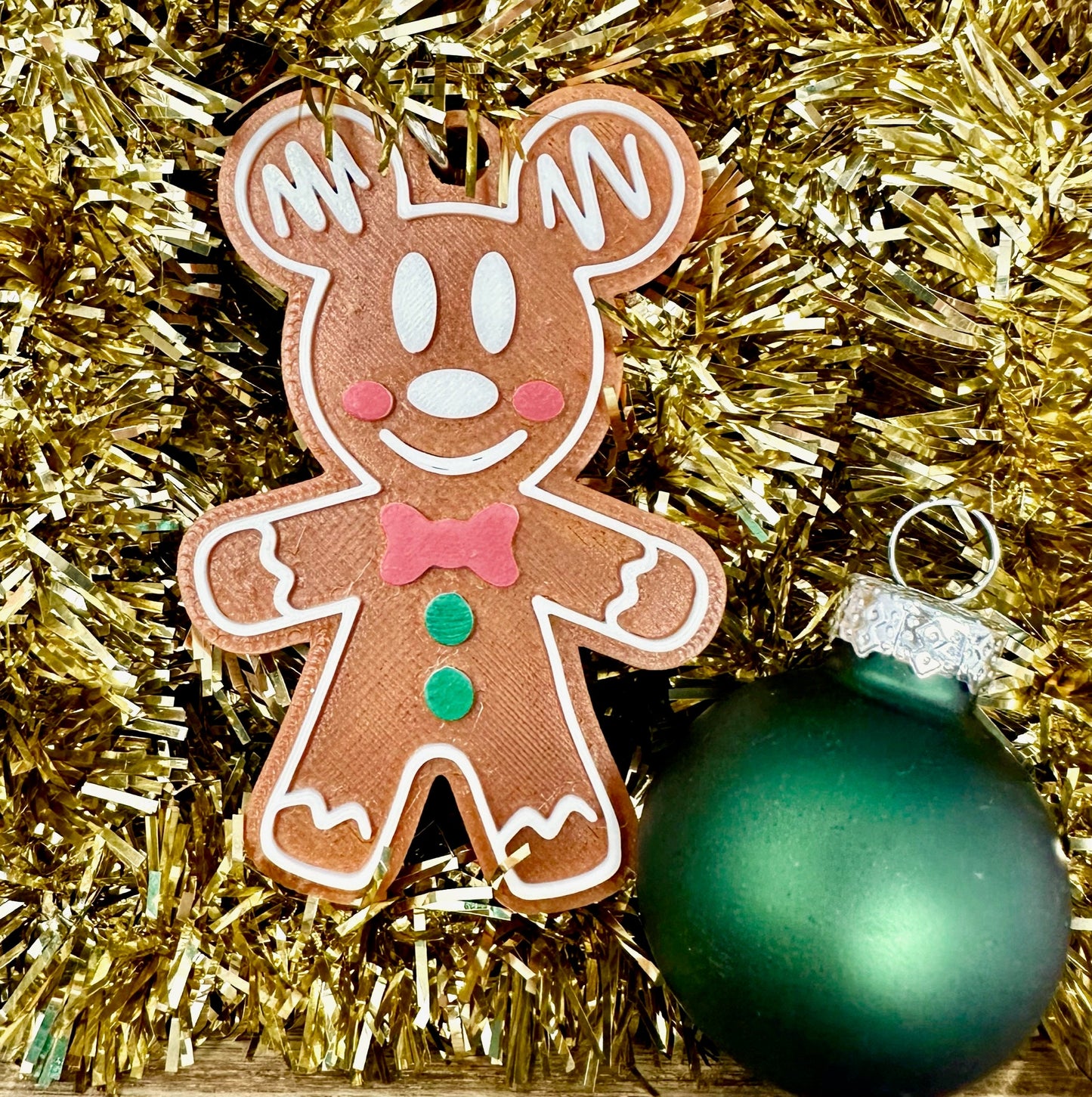 Gingerbread Mickey & Minnie Keychains