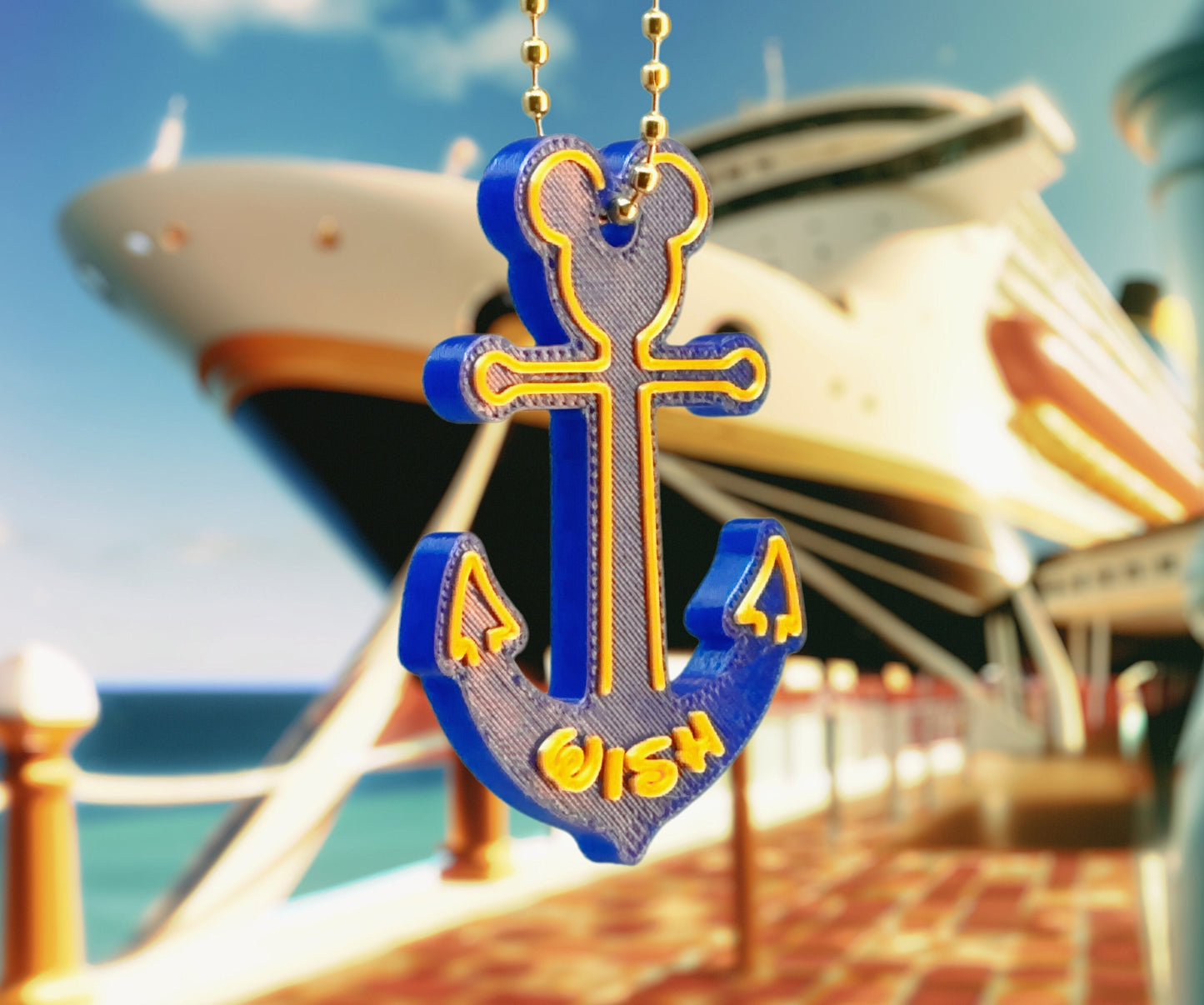 Mouse Ear Anchor Keychain