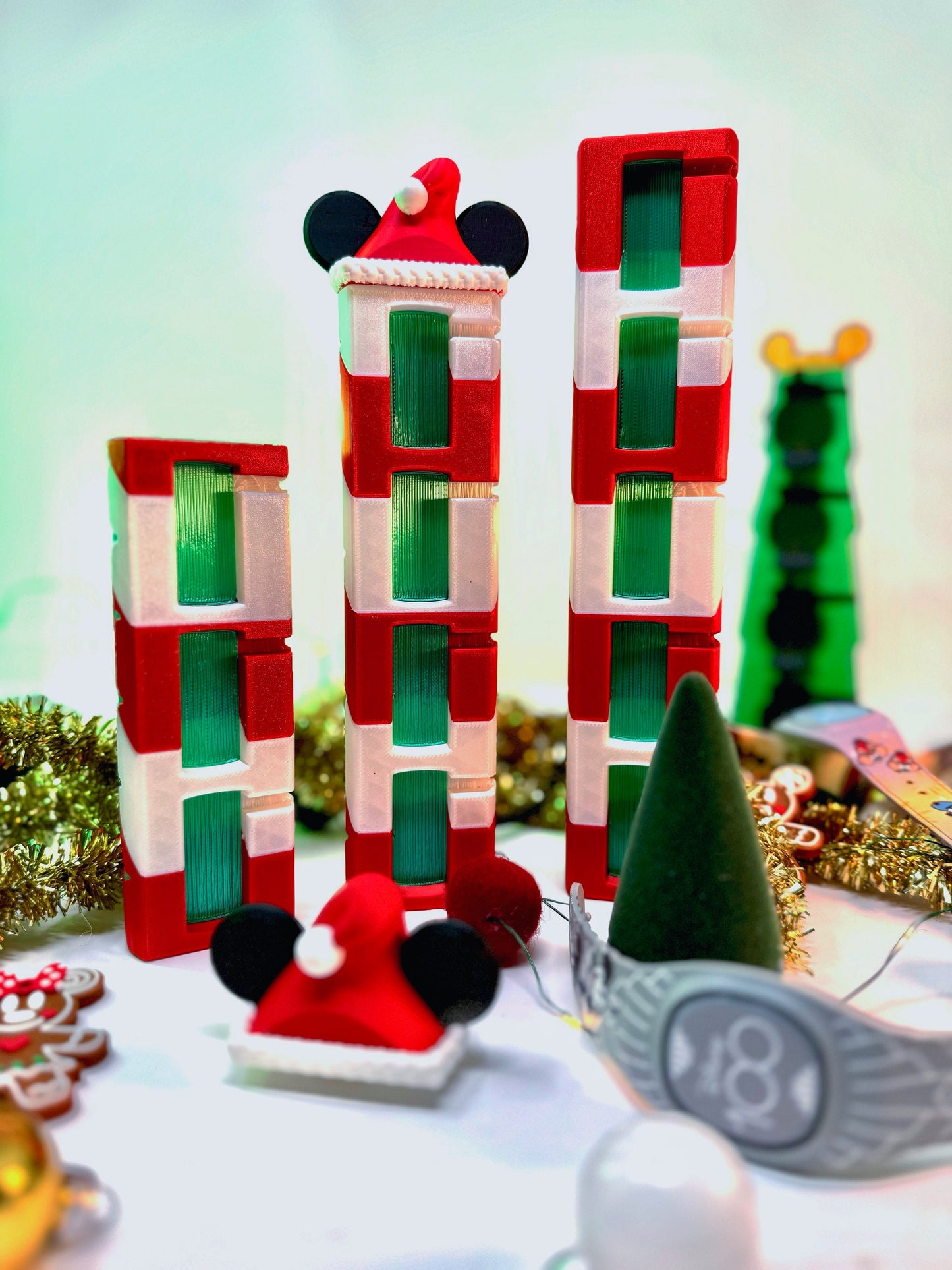 Special Edition MagicBand+ Charging Tower: Christmas Candy Cane