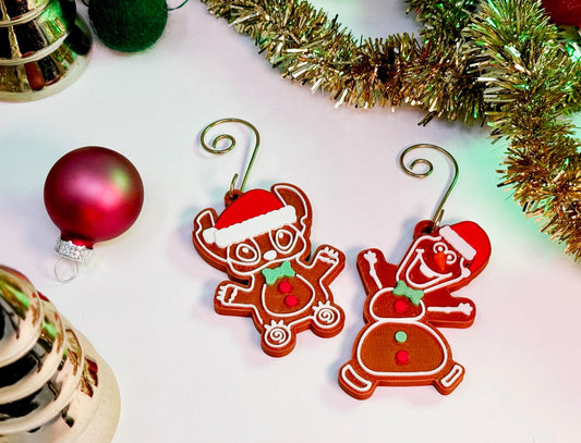 Olaf and Stitch Gingerbread Ornaments