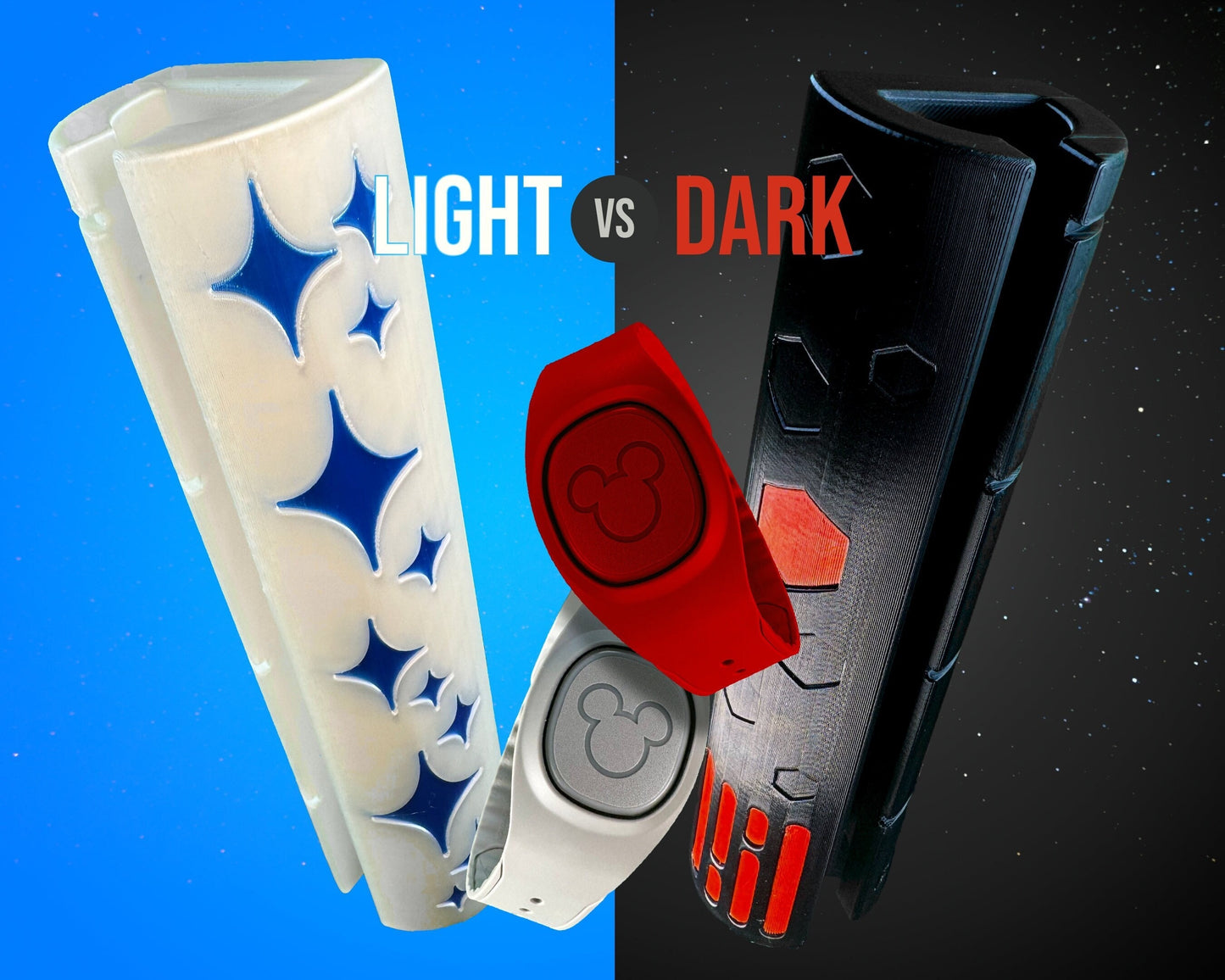 Light vs Dark MagicBand+ Charging Tower